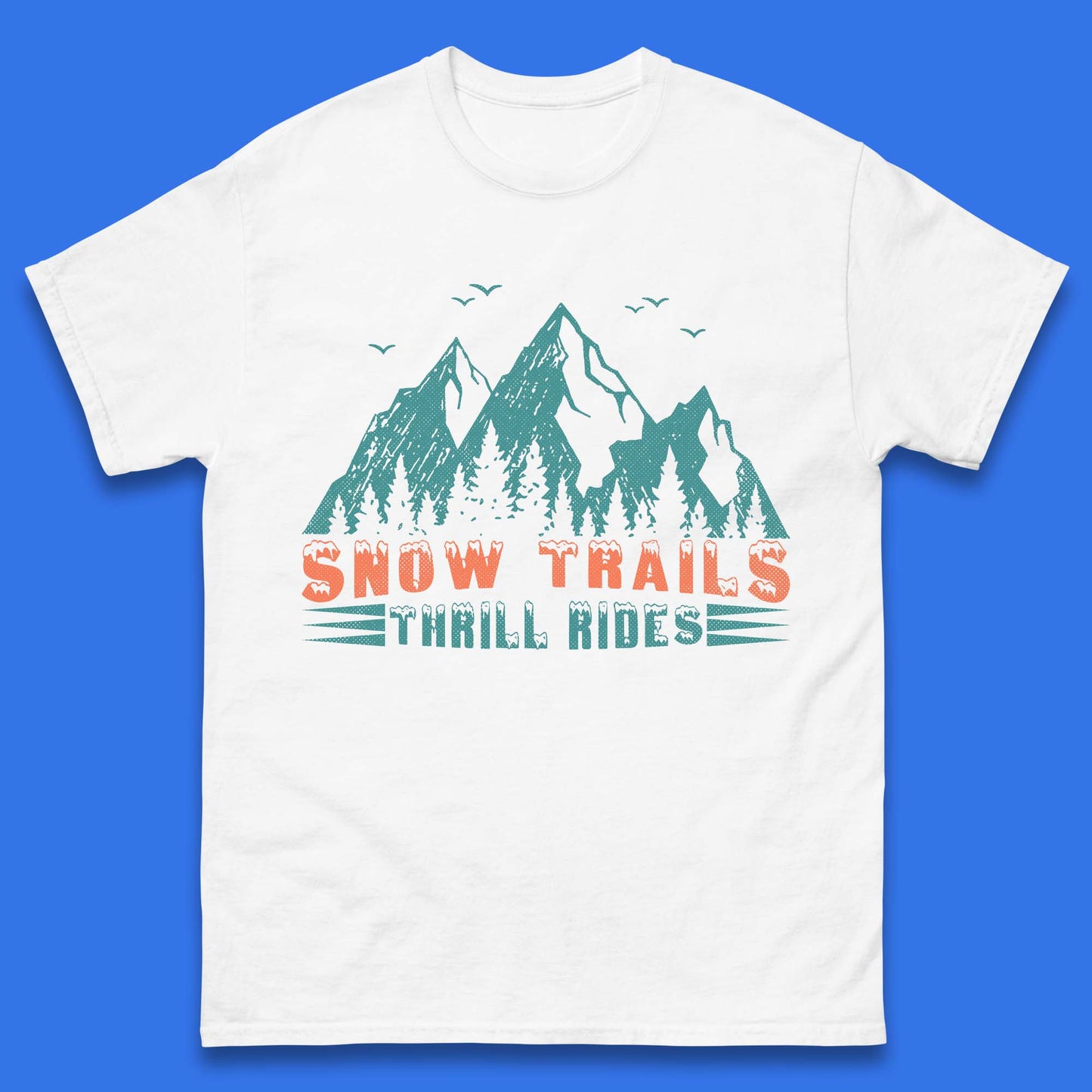Snow Trail Thrill Rides Mens T-Shirt