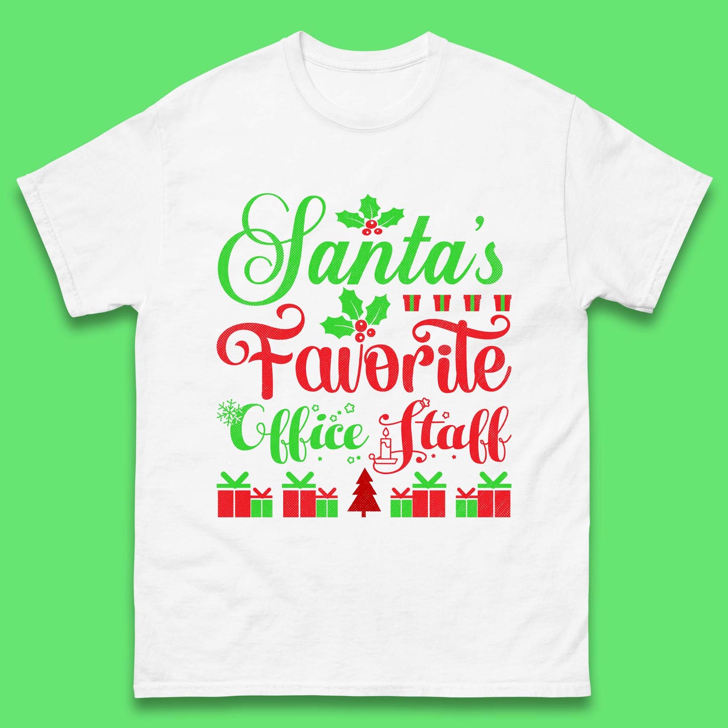 Office Staff Christmas Mens T-Shirt