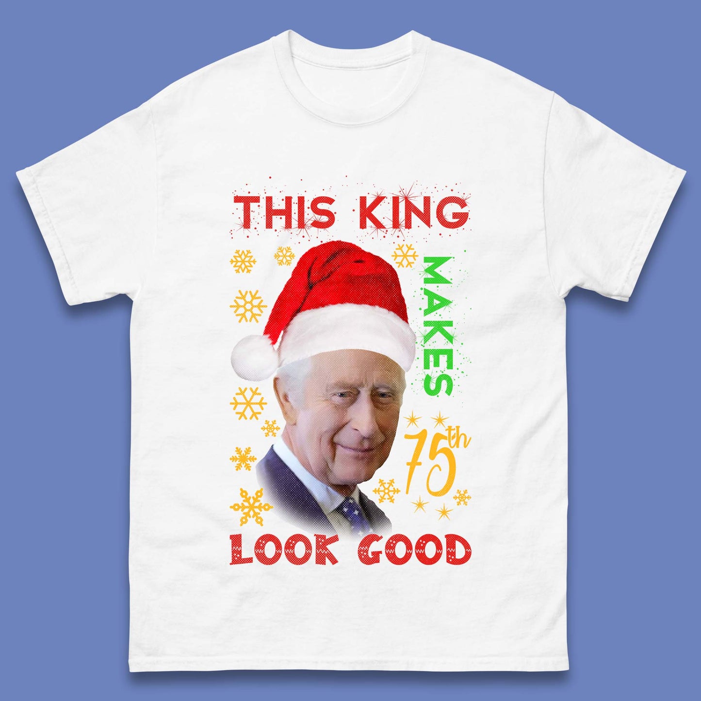 King Charles III Christmas Mens T-Shirt