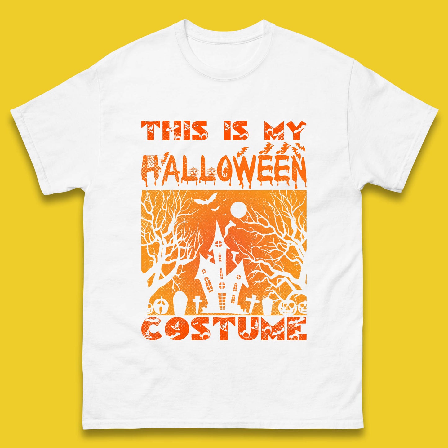 This Is My Halloween Costume Horror Scary Haunted House Spooky Season Mens Tee Top