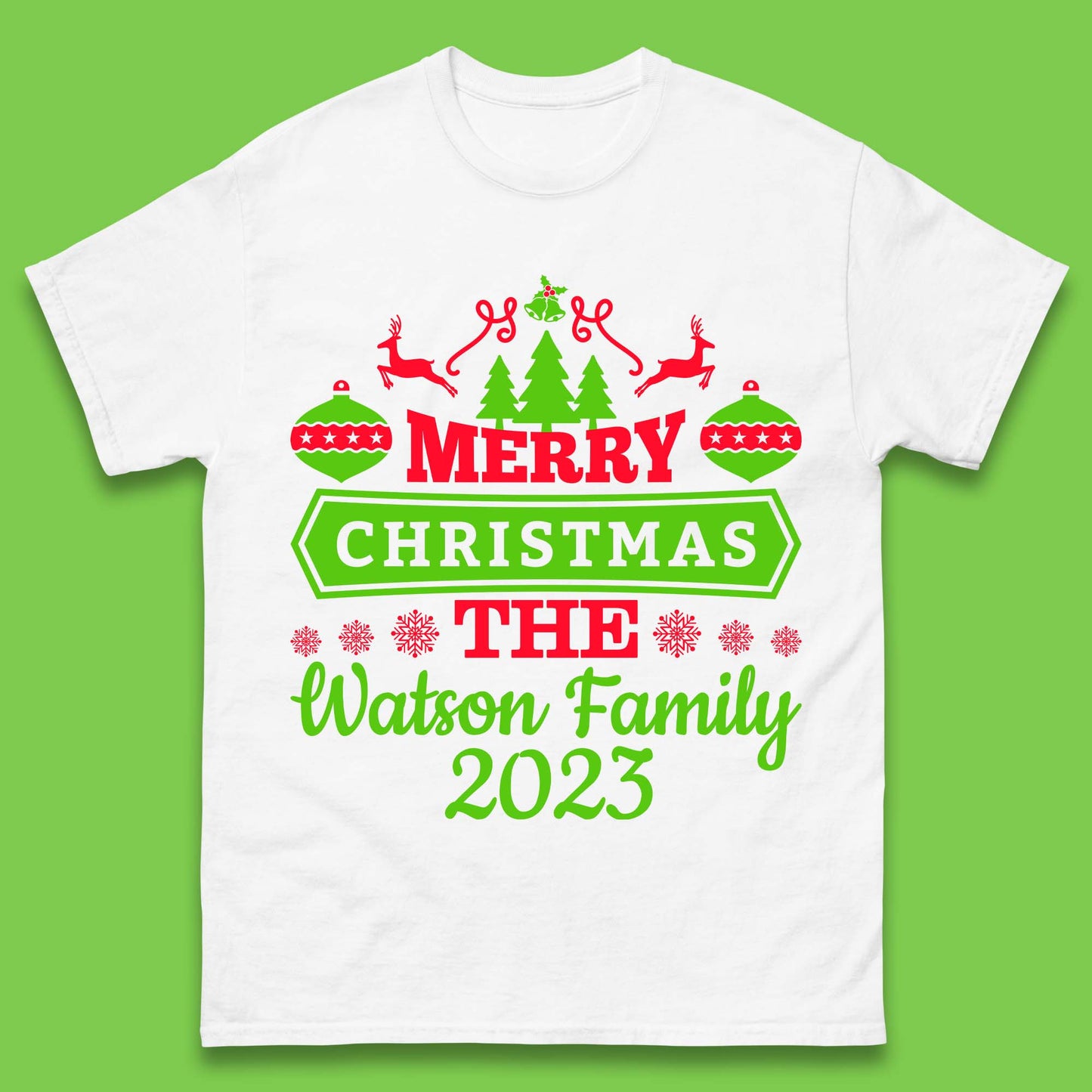 Personalised Family Christmas Mens T-Shirt