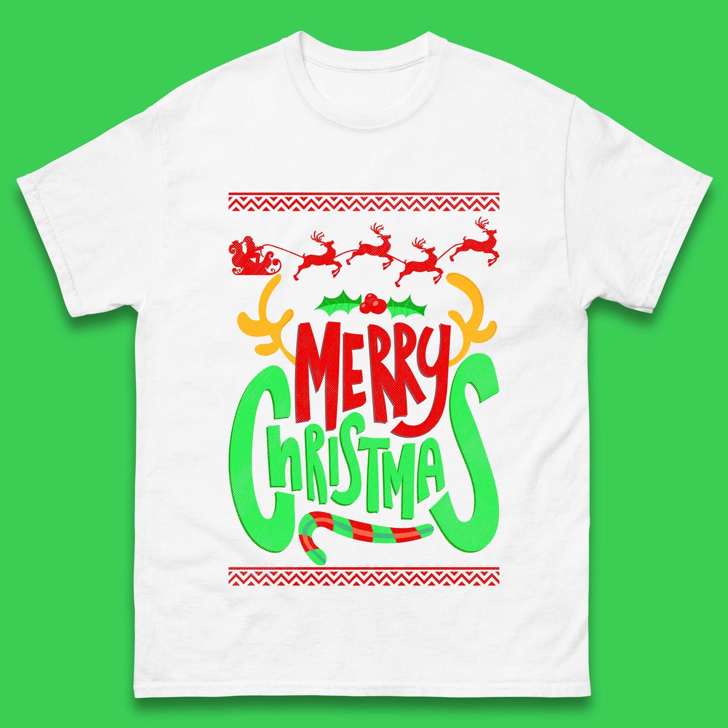 christmas reindeer antlers t shirt