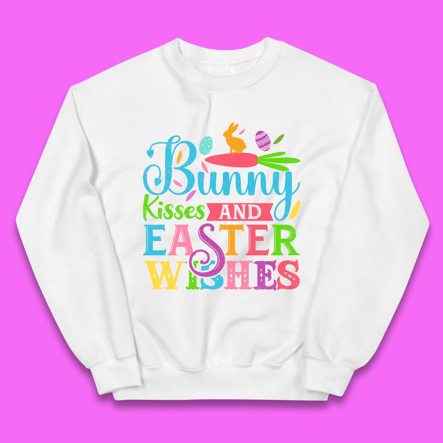 Bunny Kisses And Easter Wishes Kids Jumper