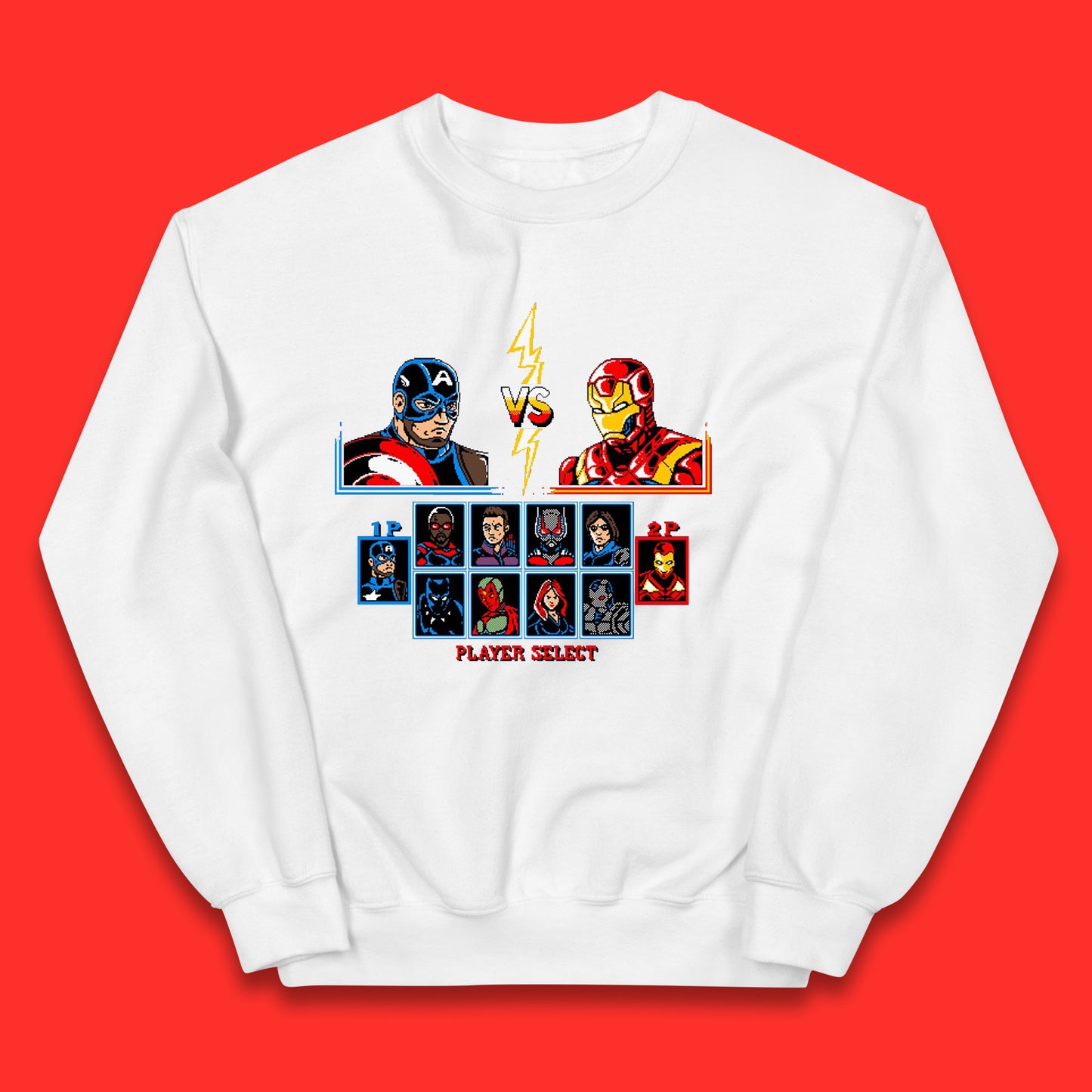 Captain America VS Iron Man Marvel Avengers Superheros Movie Character Panther Widow Thor Kids Jumper