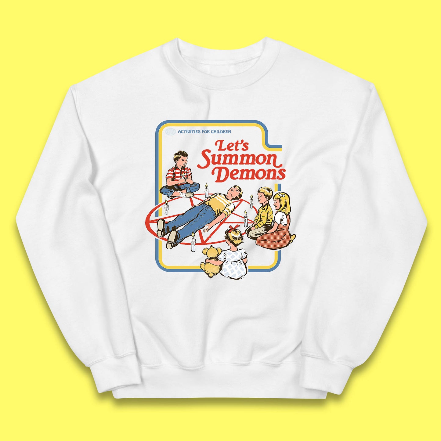 Let's Summon Demons Creepy Incantation Halloween Comic Funny Dark Humor Kids Jumper