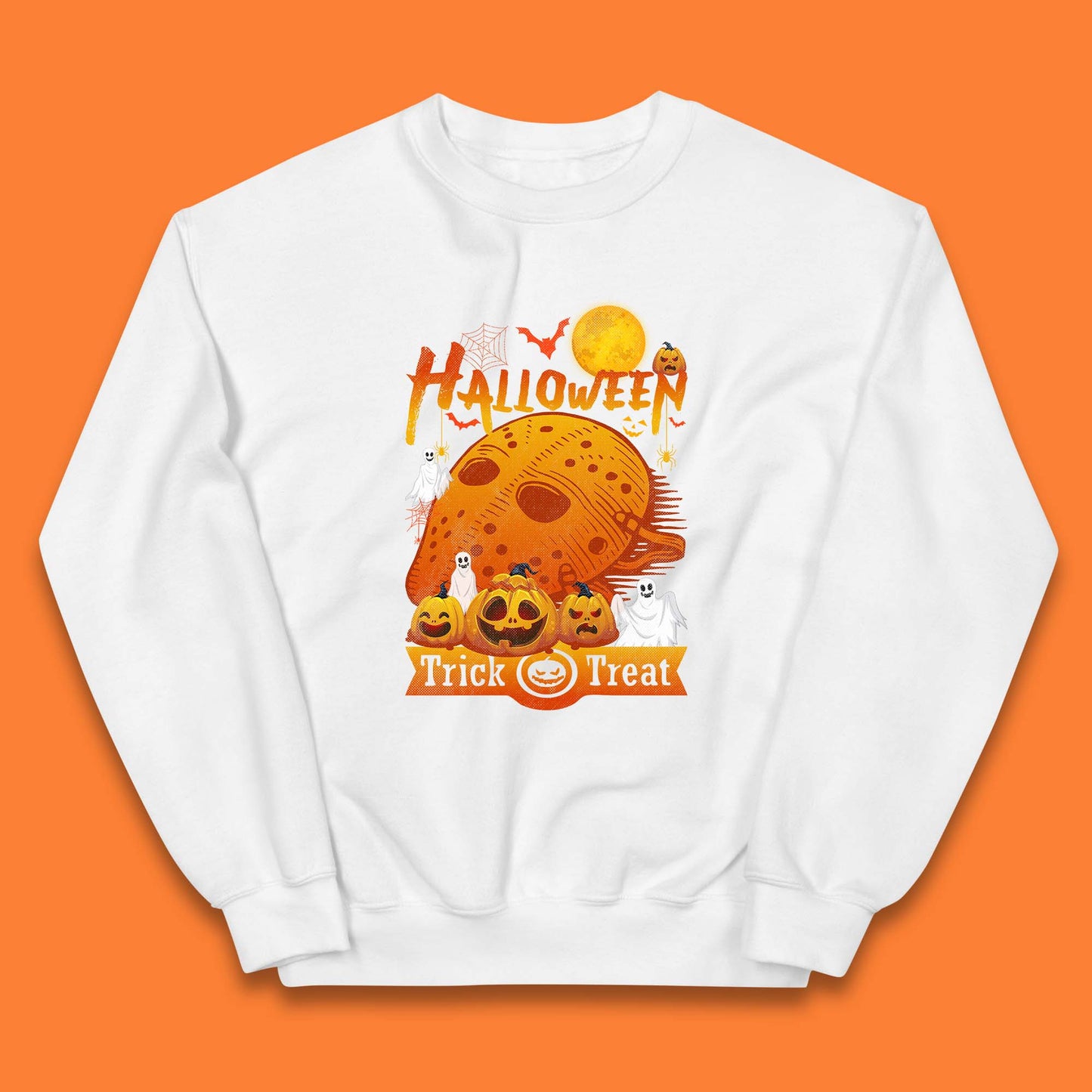 Happy Halloween Jason Voorhees Face Mask Halloween Friday The 13th Horror Movie Halloween Pumpkins Kids Jumper