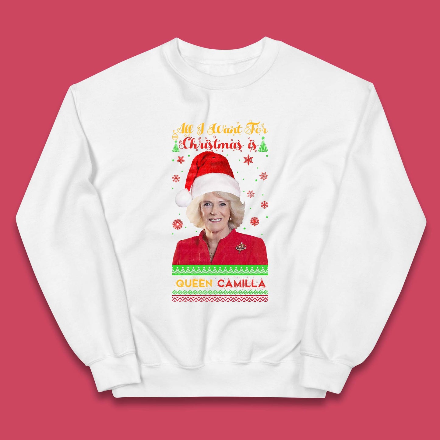Queen Camilla Christmas Kids Jumper