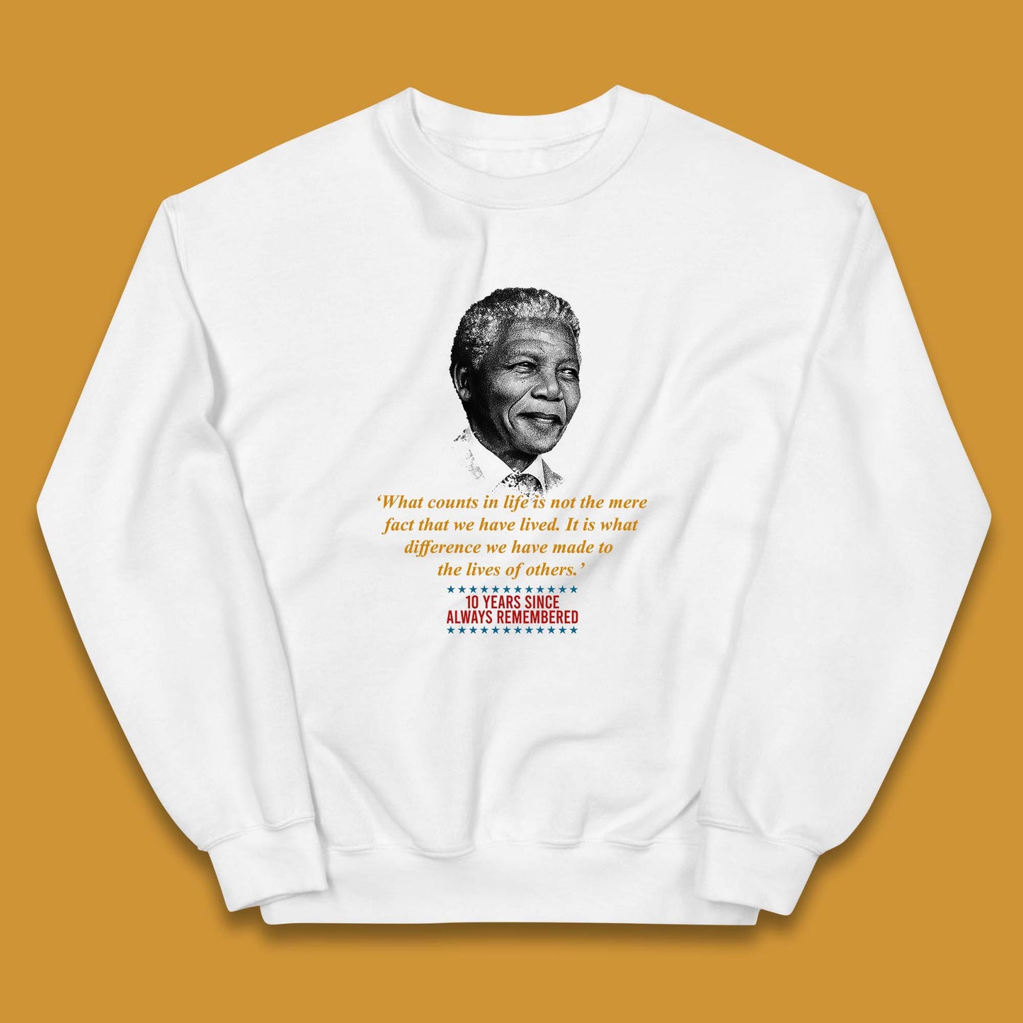 10 Years Since Always Remember Nelson Mandela Kids Jumper