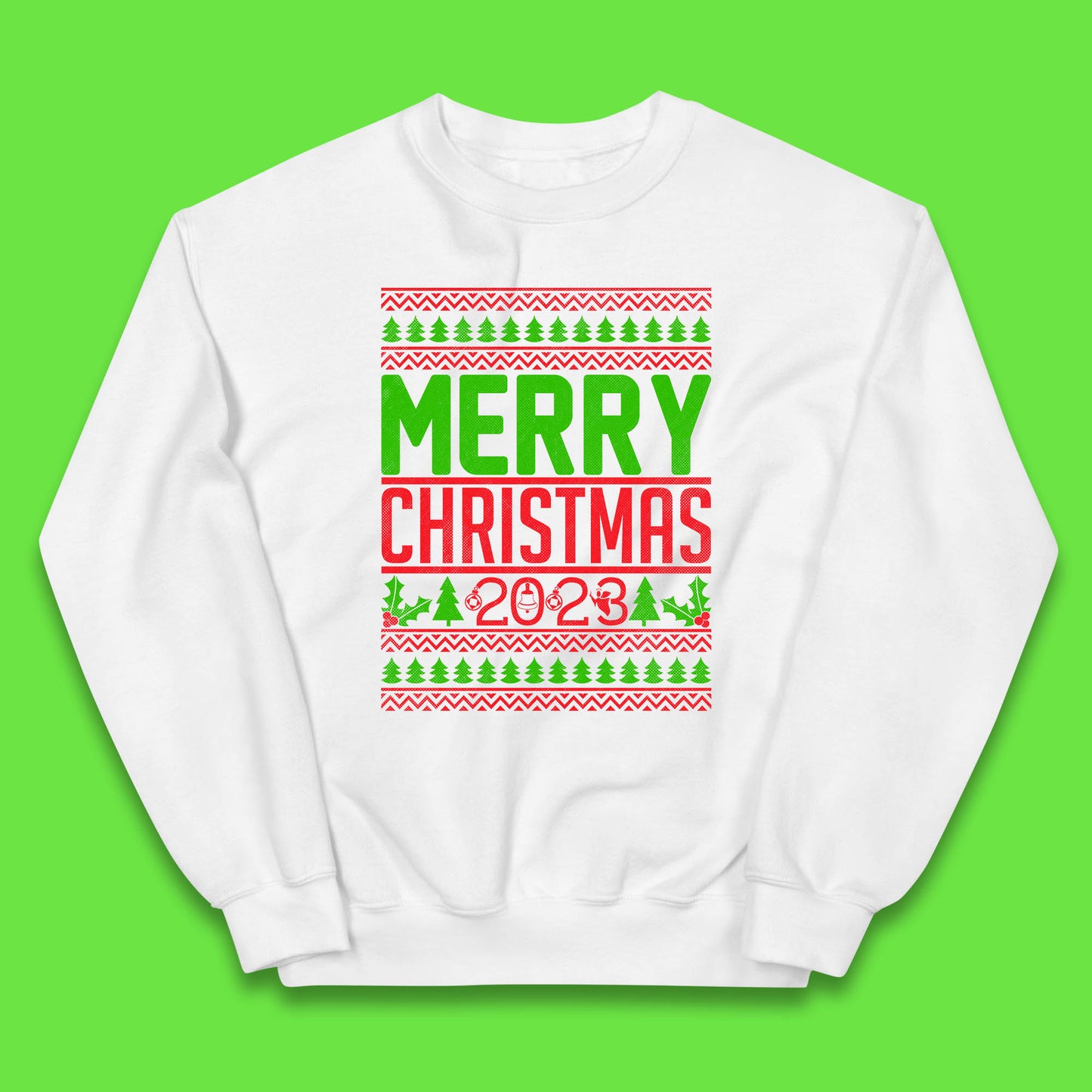 Merry Christmas 2023 Winter Holiday Festive Celebration Xmas Gift Kids Jumper