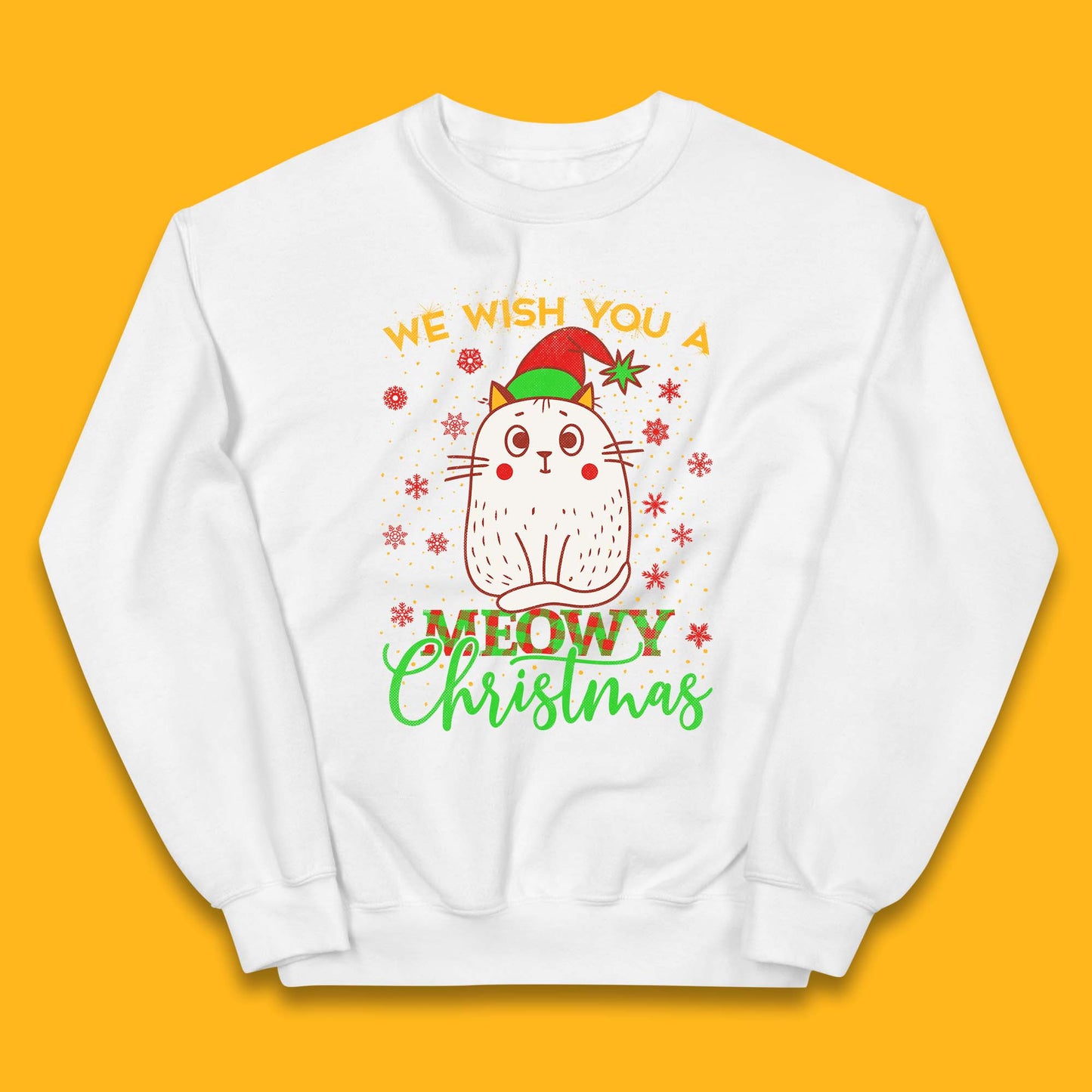 Meowy Christmas Kids Jumper