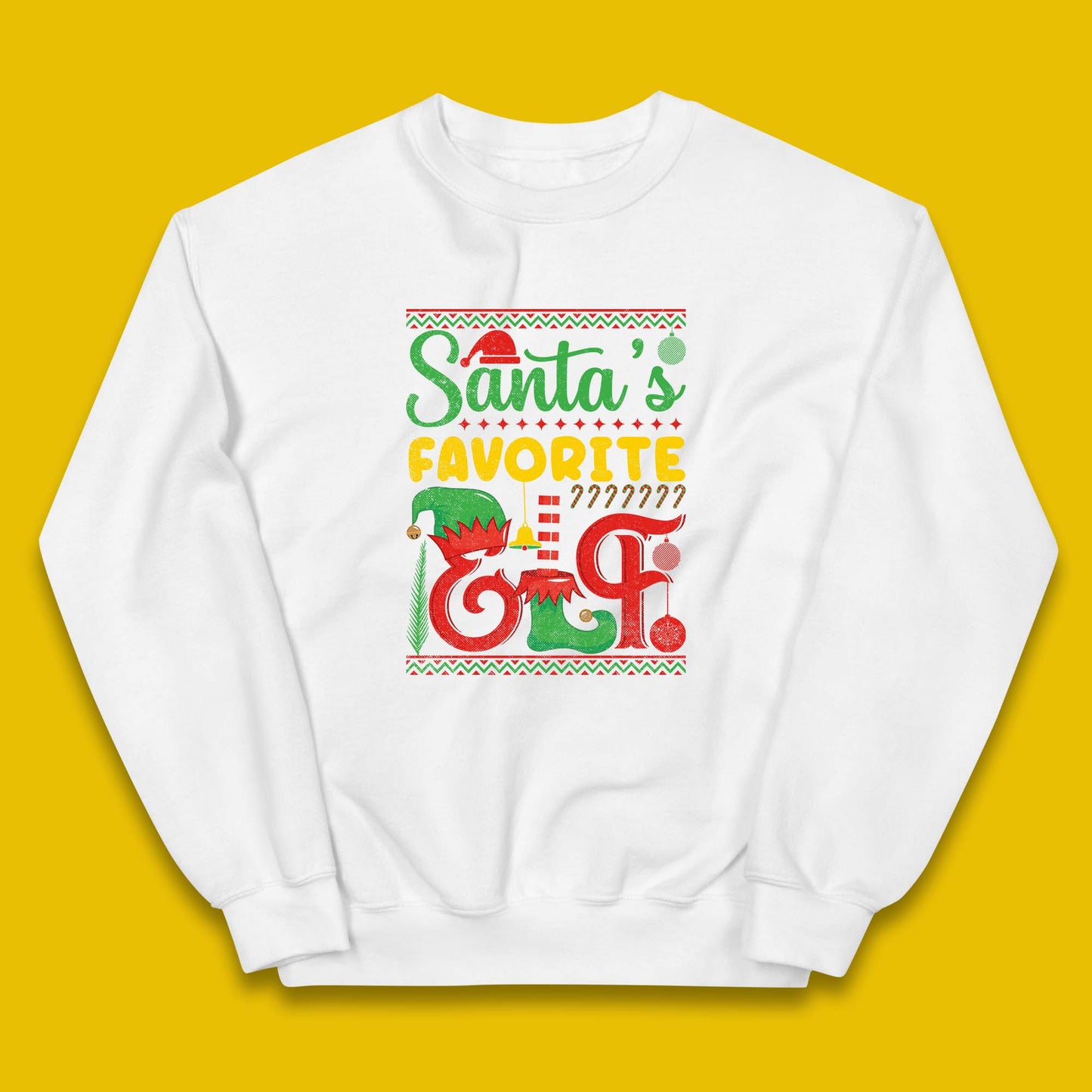 christmas santas favorite elf costume jumper
