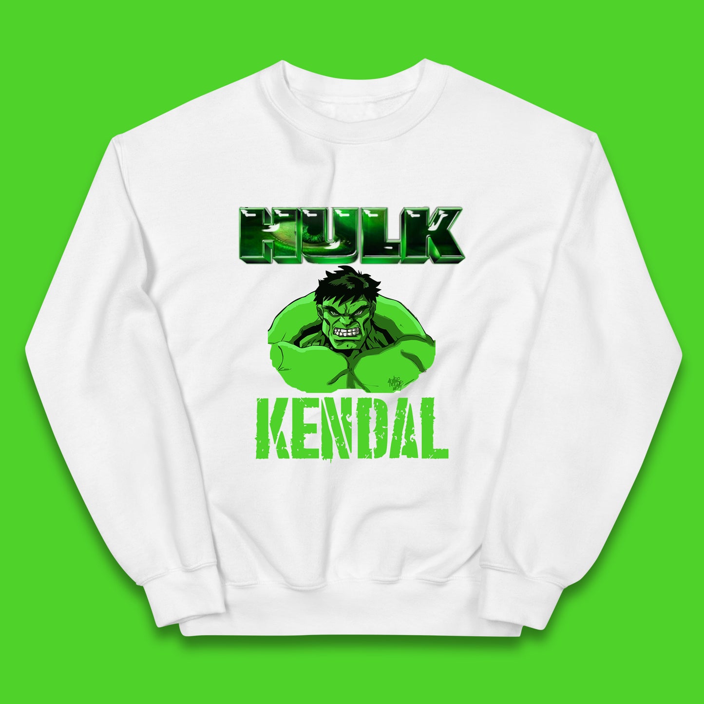 Personalised Hulk Your Name Marvel’s The Incredible Hulk Marvel Avengers Hulk Giant Man Angry Hulk Superhero Kids Jumper