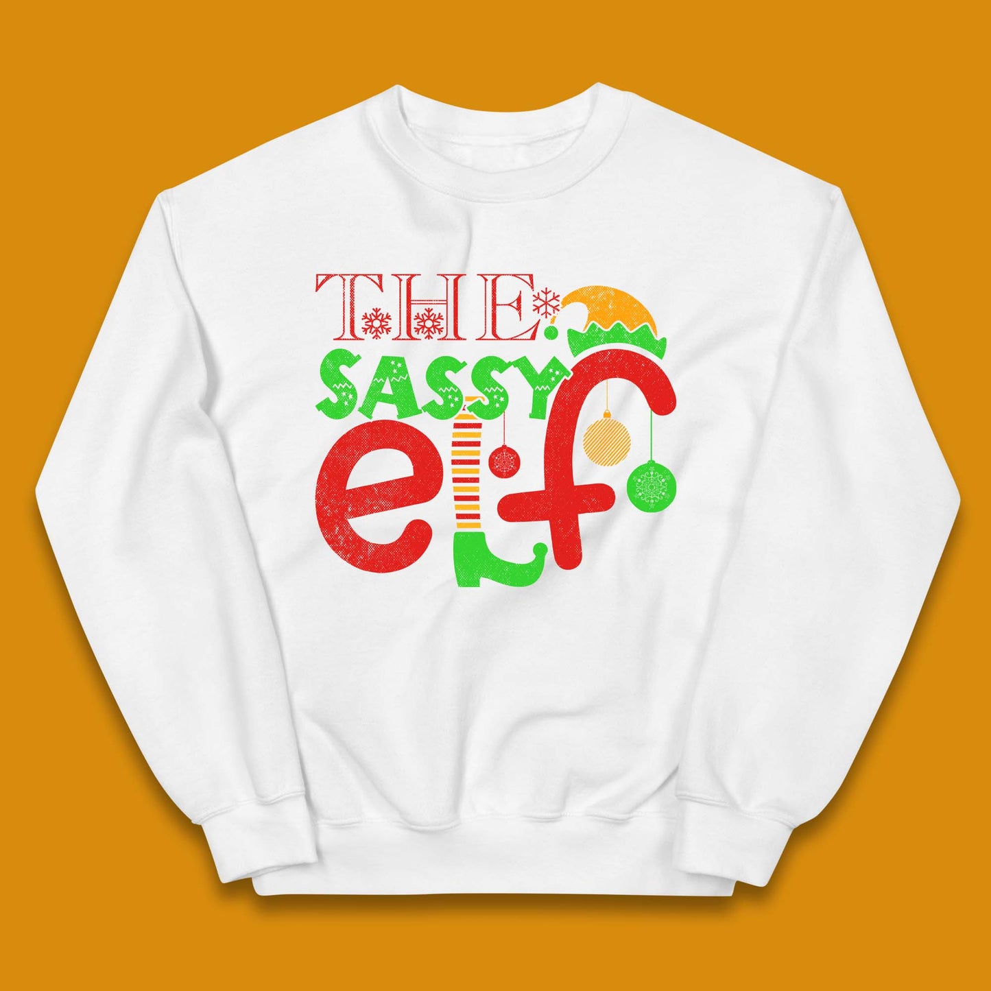 The Sassy Elf Christmas Kids Jumper