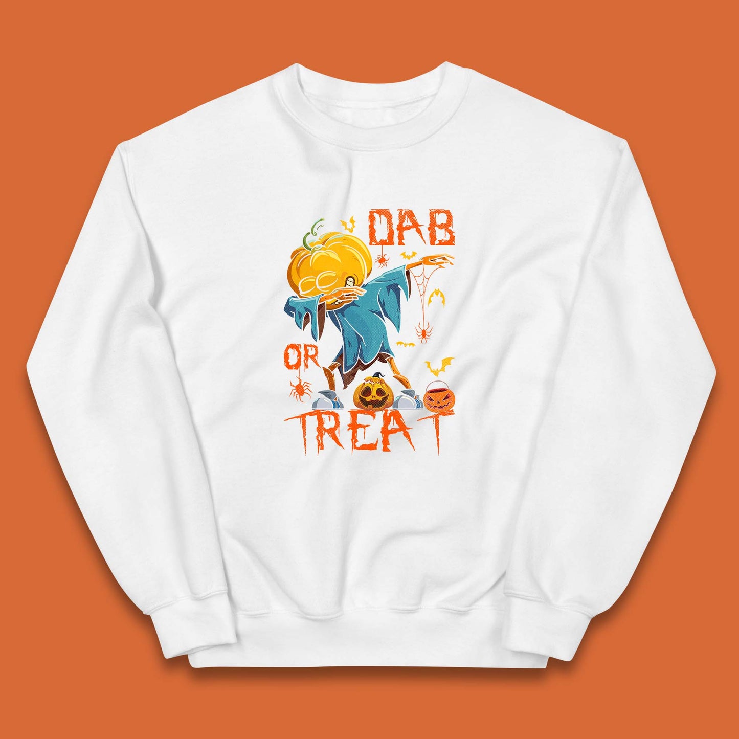 Dab Or Treat Scarecrow Dabs Halloween Dabbing Dance Horror Scary Kids Jumper