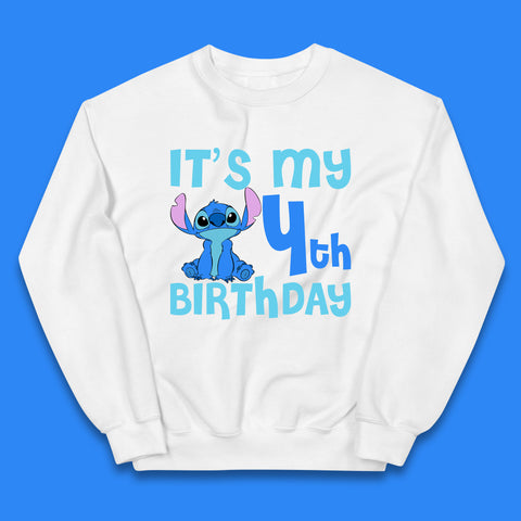 Personalised It's My Birthday Disney Stitch Custom Birthday Year Lilo & Stitch Birthday Party Kids Jumper
