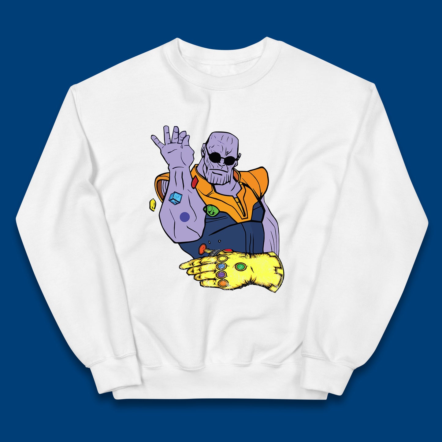 Thanos Infinity Stones Bae Avengers Infinity War Salt Bae Thanos Spoof Marvel Comics Infinity Gauntlet Kids Jumper