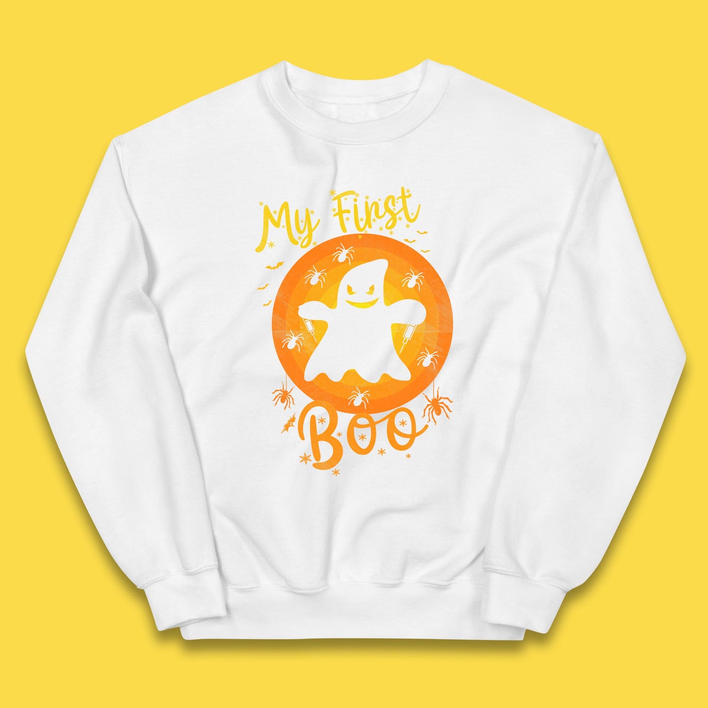 My First Boo Halloween Funny Boo Ghost Horror Scary Creepy Season Kids Jumper