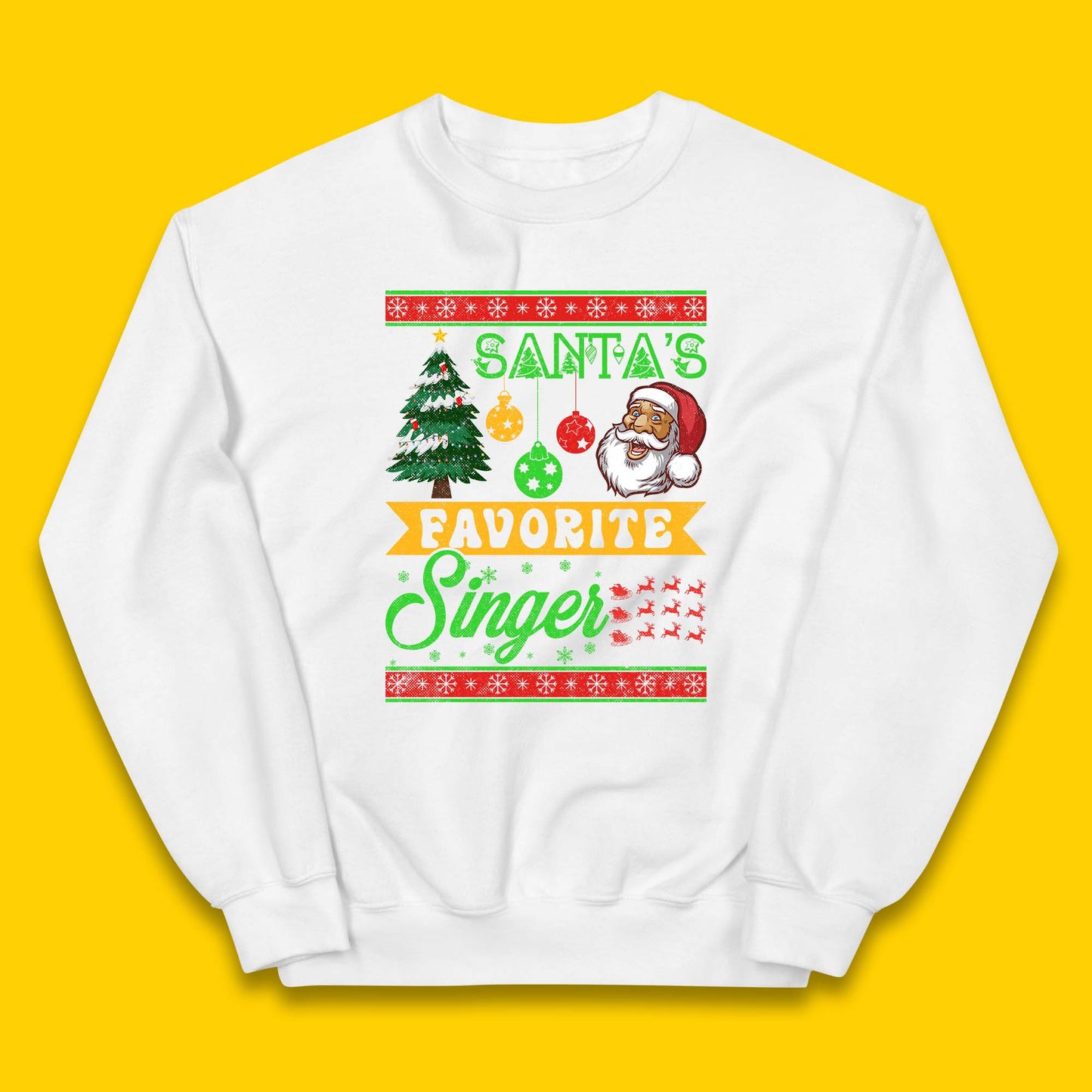 Santa's Favorite Singer Christmas Kids Jumper