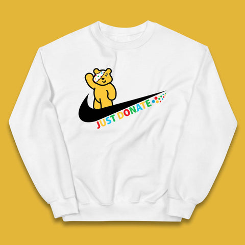Just Donate Spotty Pudsey Bear Children In Need Fundraising Pudsey Bear Kids Jumper
