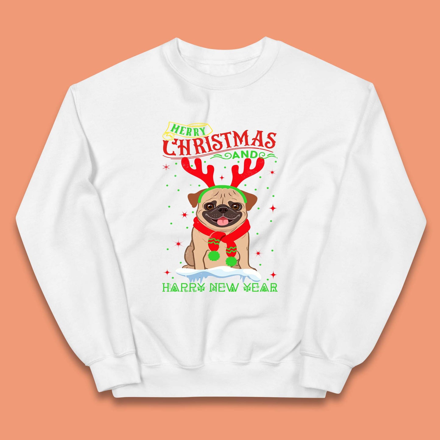 christmas pug dog jumper