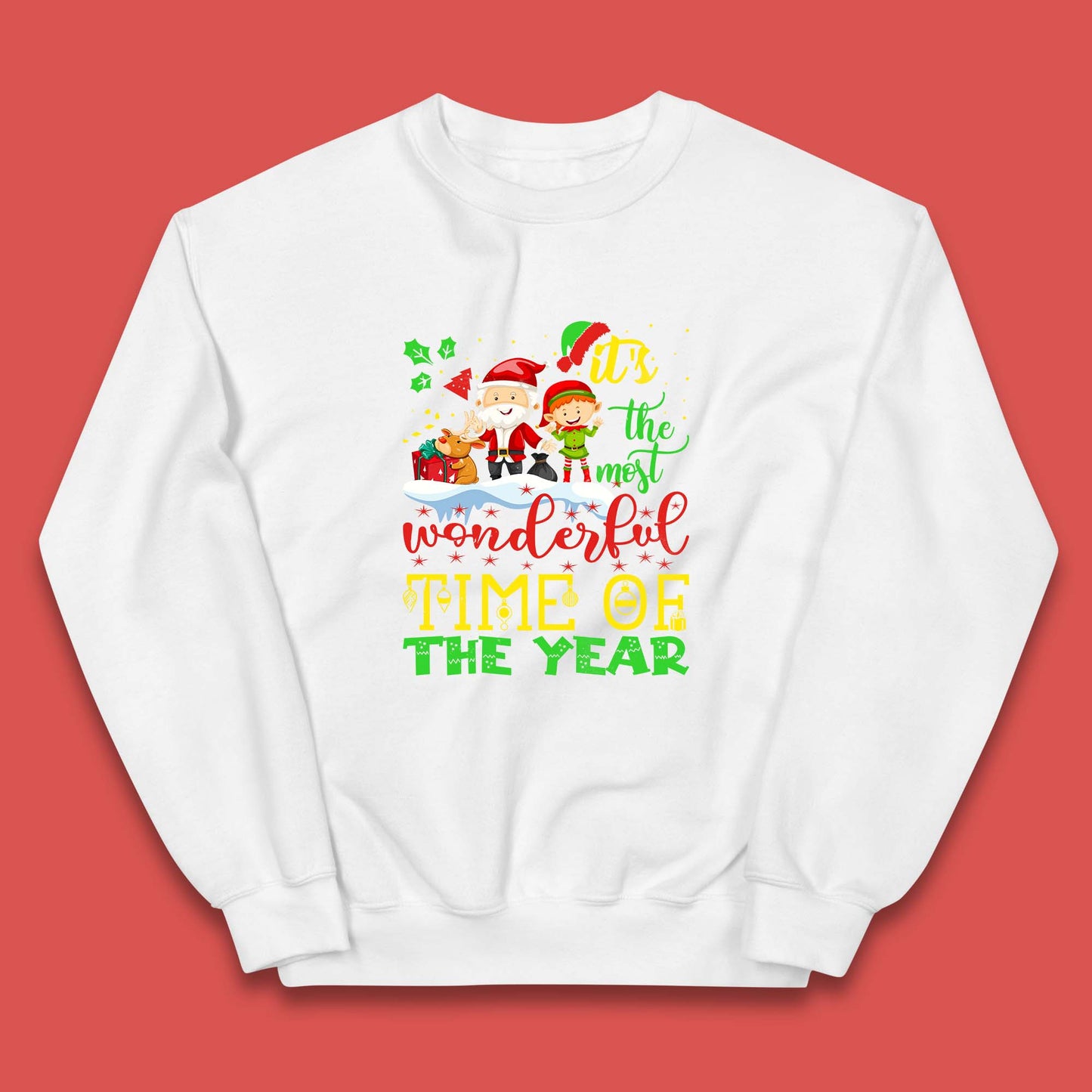 santa reindeer and elf jumper