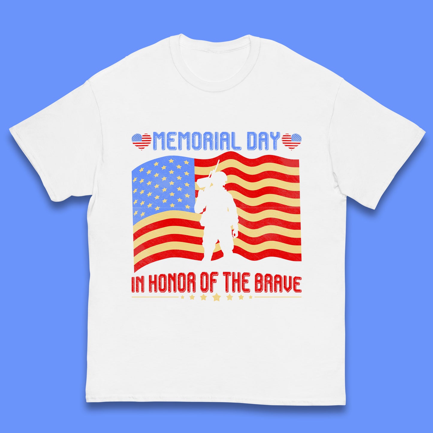 Memorial Day In Honor Of The Brave Heroes Military Soldiers Armed Forces Supporter Kids T Shirt