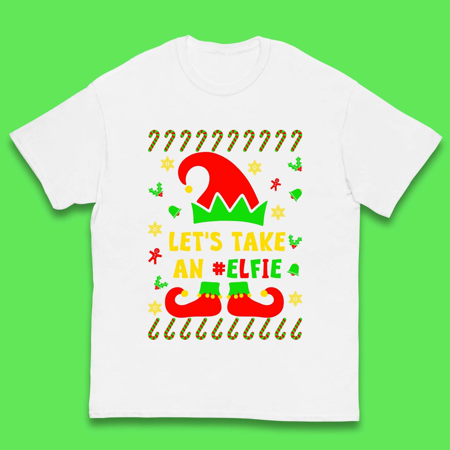 Let's Take An Elfie Christmas Kids T-Shirt