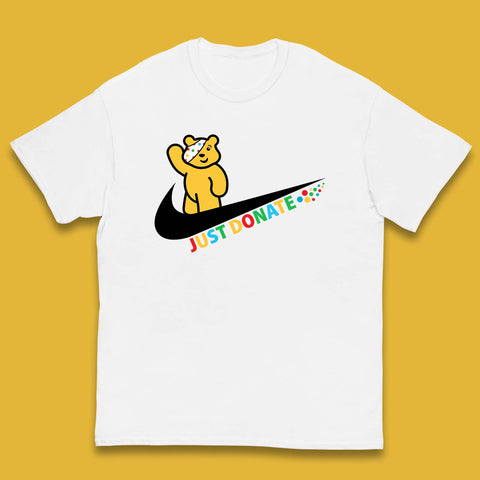 Just Donate Spotty Pudsey Bear Children In Need Fundraising Pudsey Bear Kids T Shirt