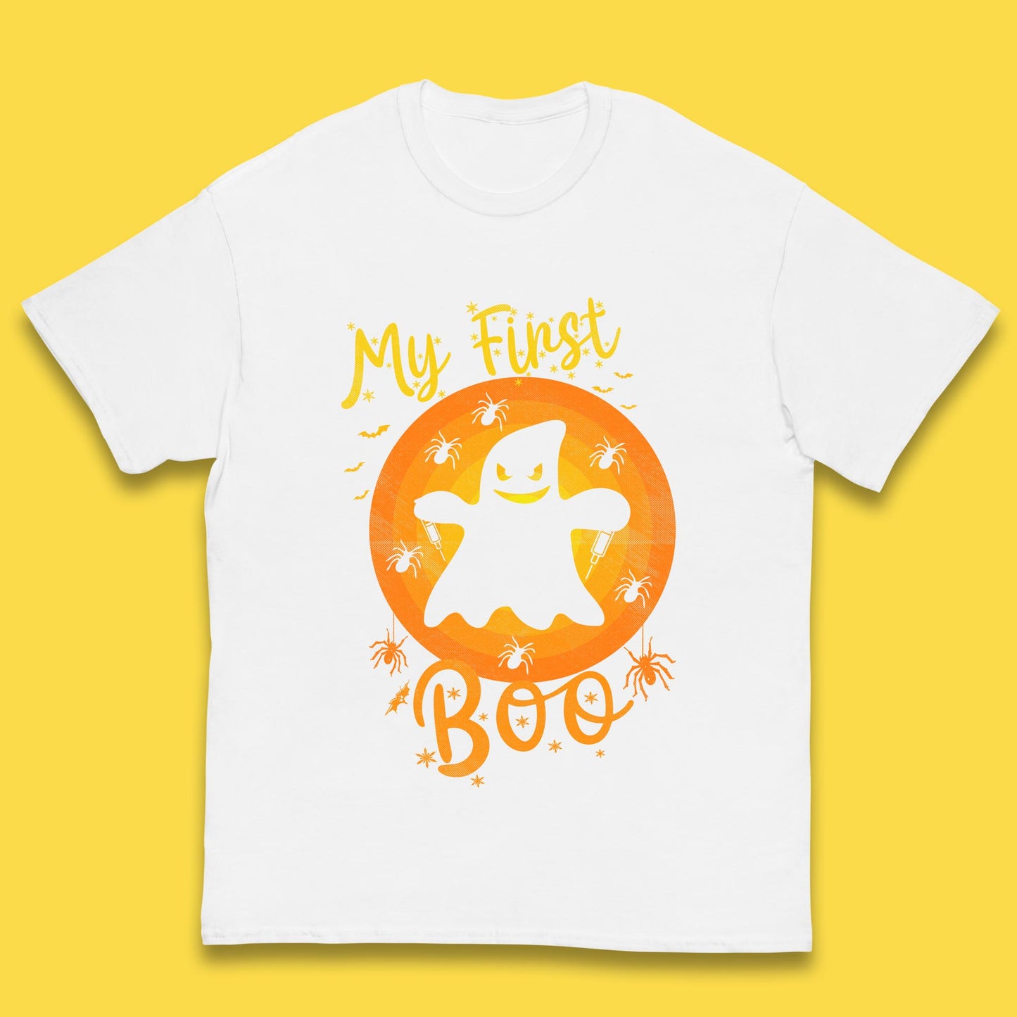 My First Boo Halloween Funny Boo Ghost Horror Scary Creepy Season Kids T Shirt