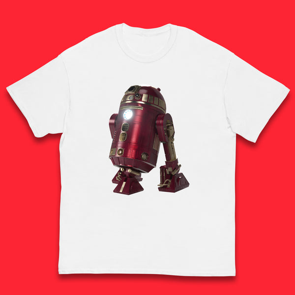 The Iron Man Spoof R2-D2 The Clone Wars Galaxy's Edge Trip R2D2 Ready To Rock Star Wars 46th Anniversary Kids T Shirt