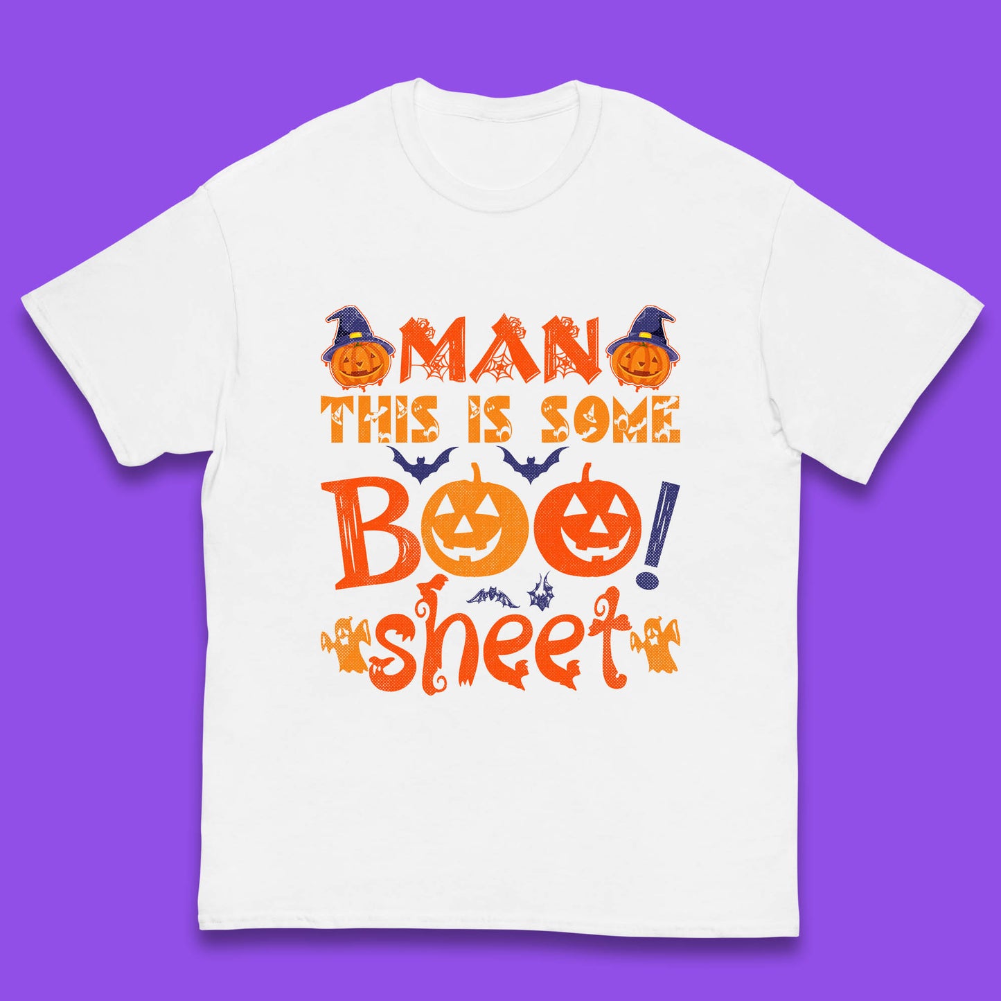 Man This Is Some Boo Sheet Funny Ghost Halloween Costume Kids T Shirt