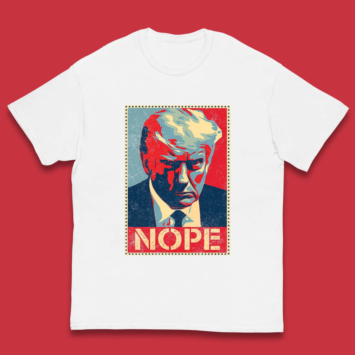 Donald Trump Nope Mugshot Funny Political Obama Hope Anti Trump Kids T Shirt