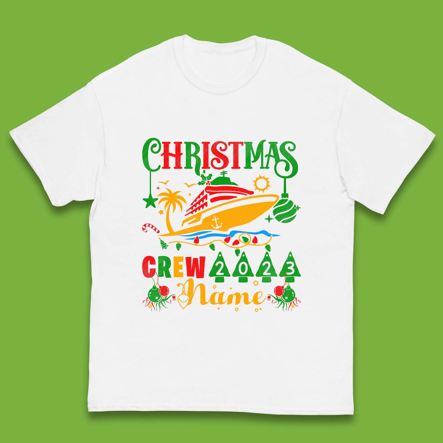 Personalised Cruise Crew Christmas Kids T-Shirt