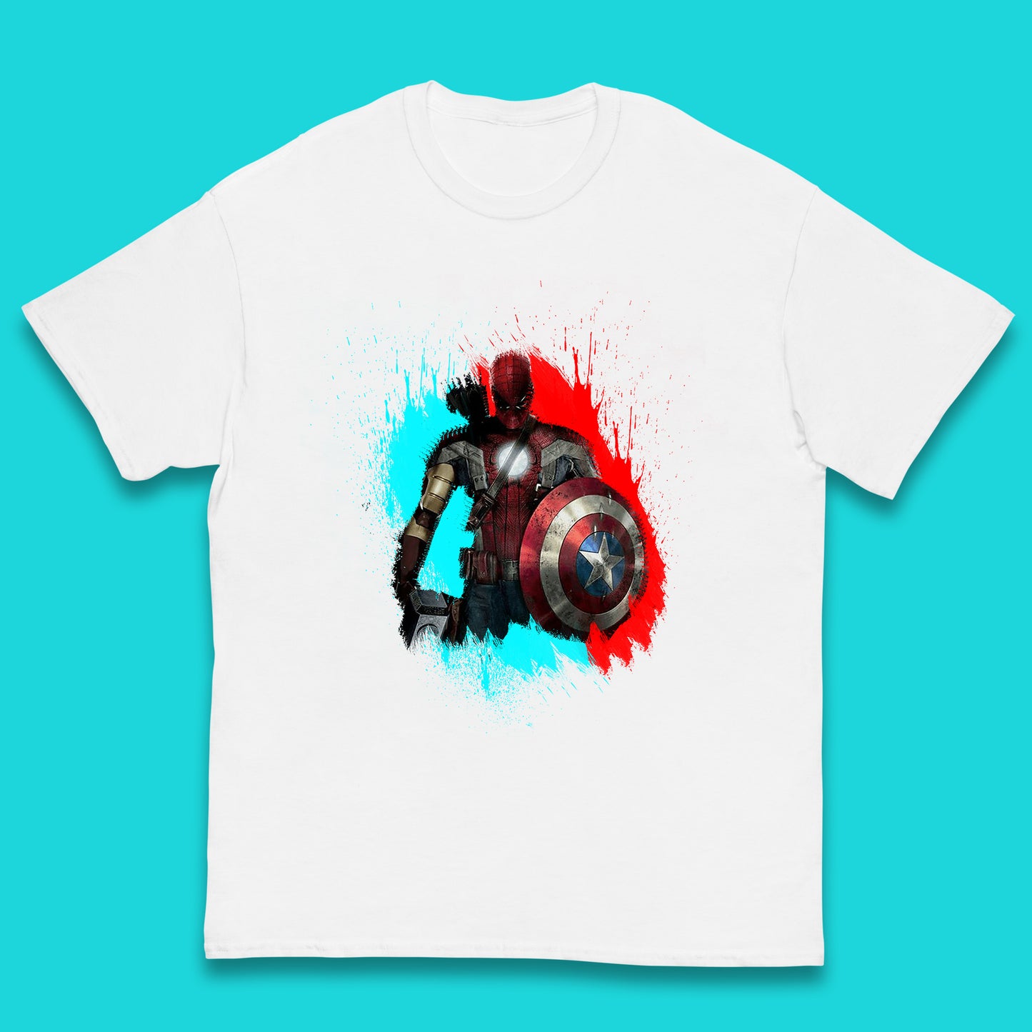 Marvel Avengers Superheroes Movie Characters Spider Man, Iron Man, Thor, Captain America Dead Pool Avengers Squad Kids T Shirt