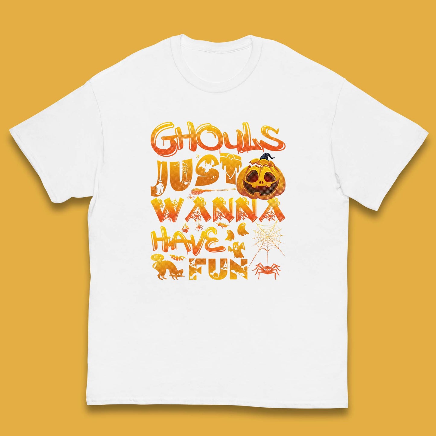 Ghouls Just Wanna Have Fun Halloween Disco Ghost Ghouls Night Out Spooky Season Kids T Shirt
