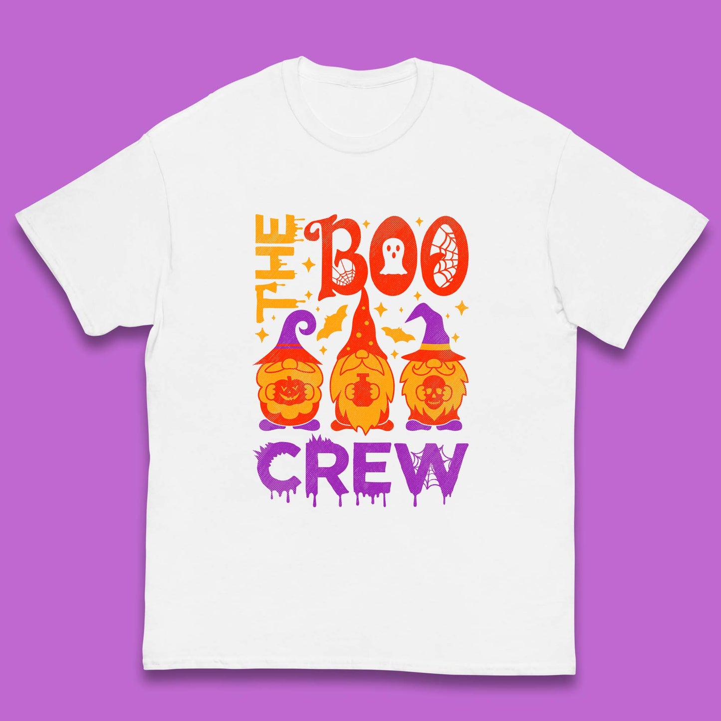 The Boo Crew Halloween Gnomes Squad Horror Scary Spooky Matching Costume Kids T Shirt