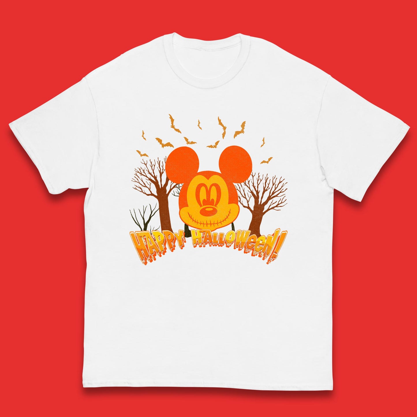 Happy Halloween Mickey Mouse Horror Scary Spooky Jack Face Halloween Disney Trip Kids T Shirt
