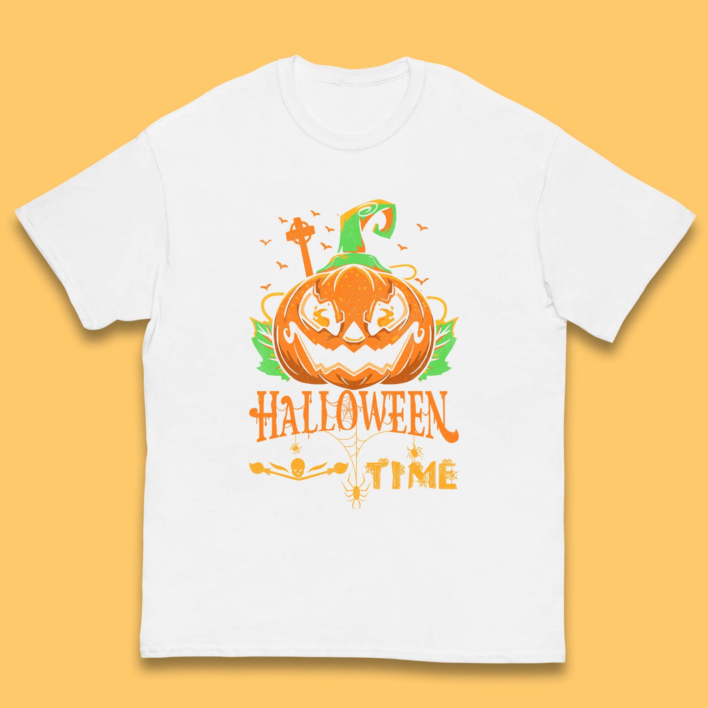 Halloween Time Scary Face Jack O Lantern Horror Pumpkin Halloween Scary Night Kids T Shirt