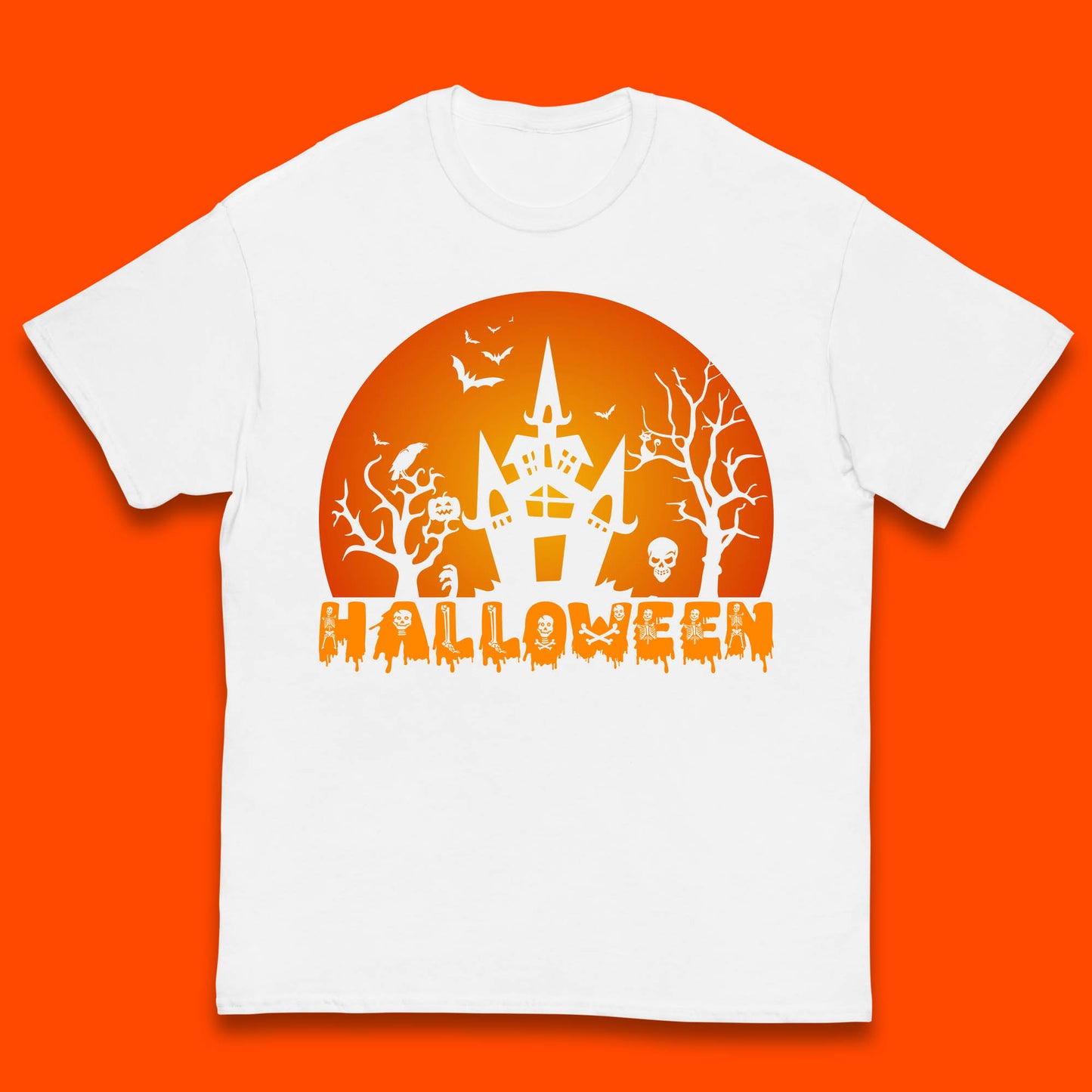 Halloween Horror Scary Hunted House Scary Spooky Night Festive Gift Kids T Shirt