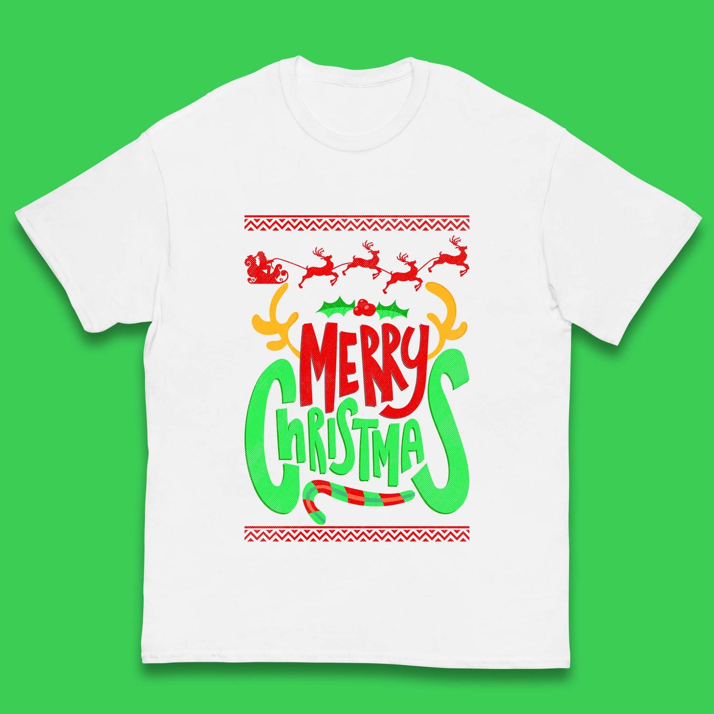 christmas reindeer antlers t shirt