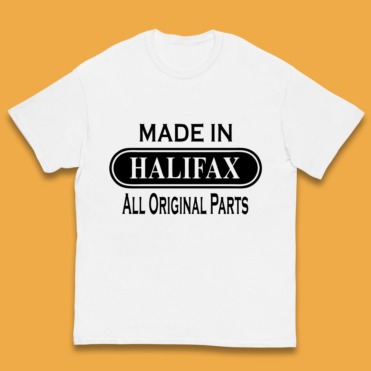 Made In Halifax All Original Parts Vintage Retro Birthday Town in West Yorkshire, England Gift Kids T Shirt