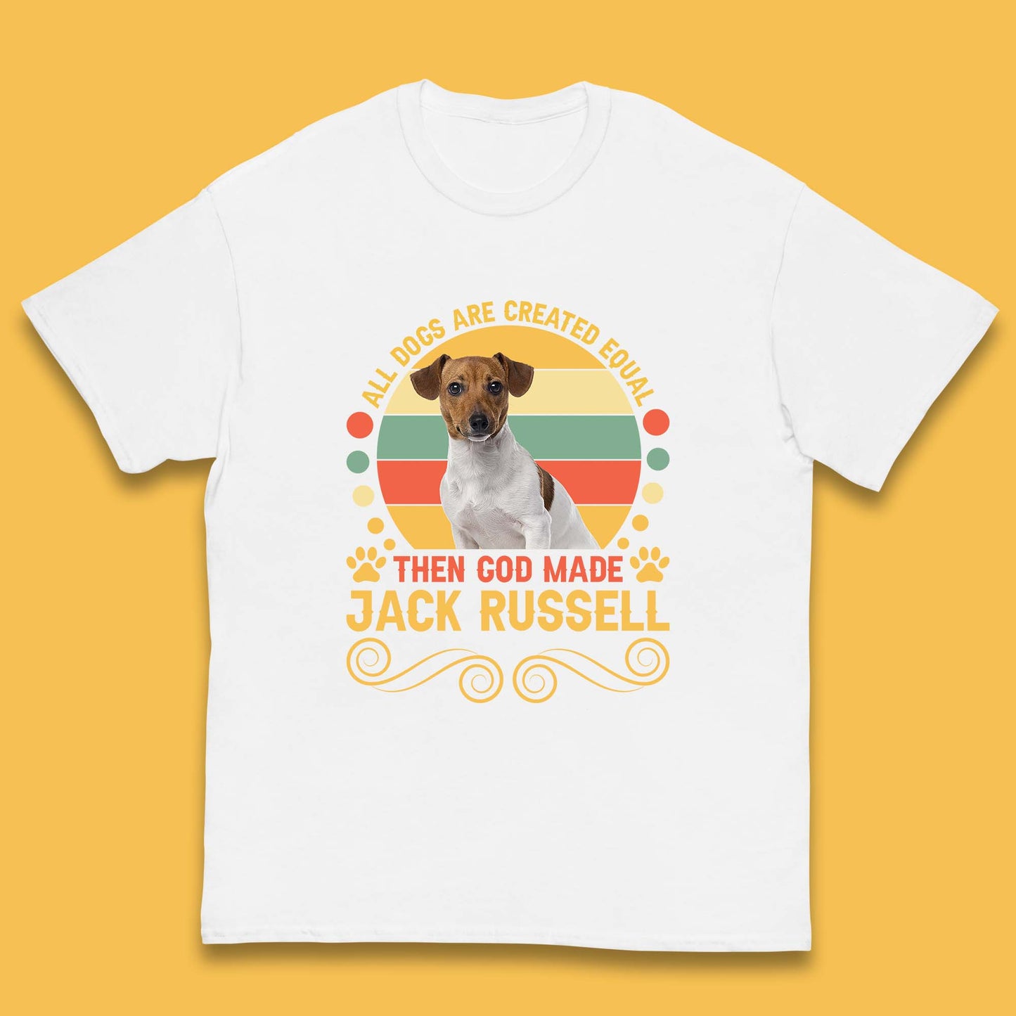 All Dogs Are Created Equal Then God Made Jack Russell Dog Lovers Kids T Shirt