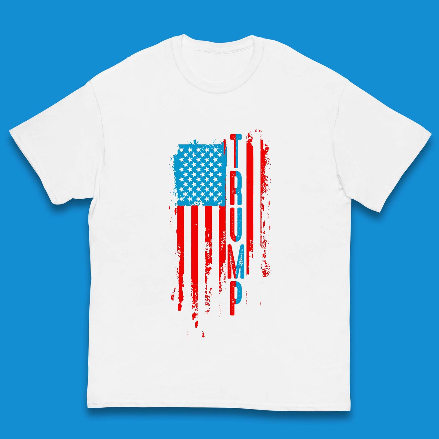 Trump's America USA Flag Patriotic Donald Trump Pro America Election 2024 Kids T Shirt