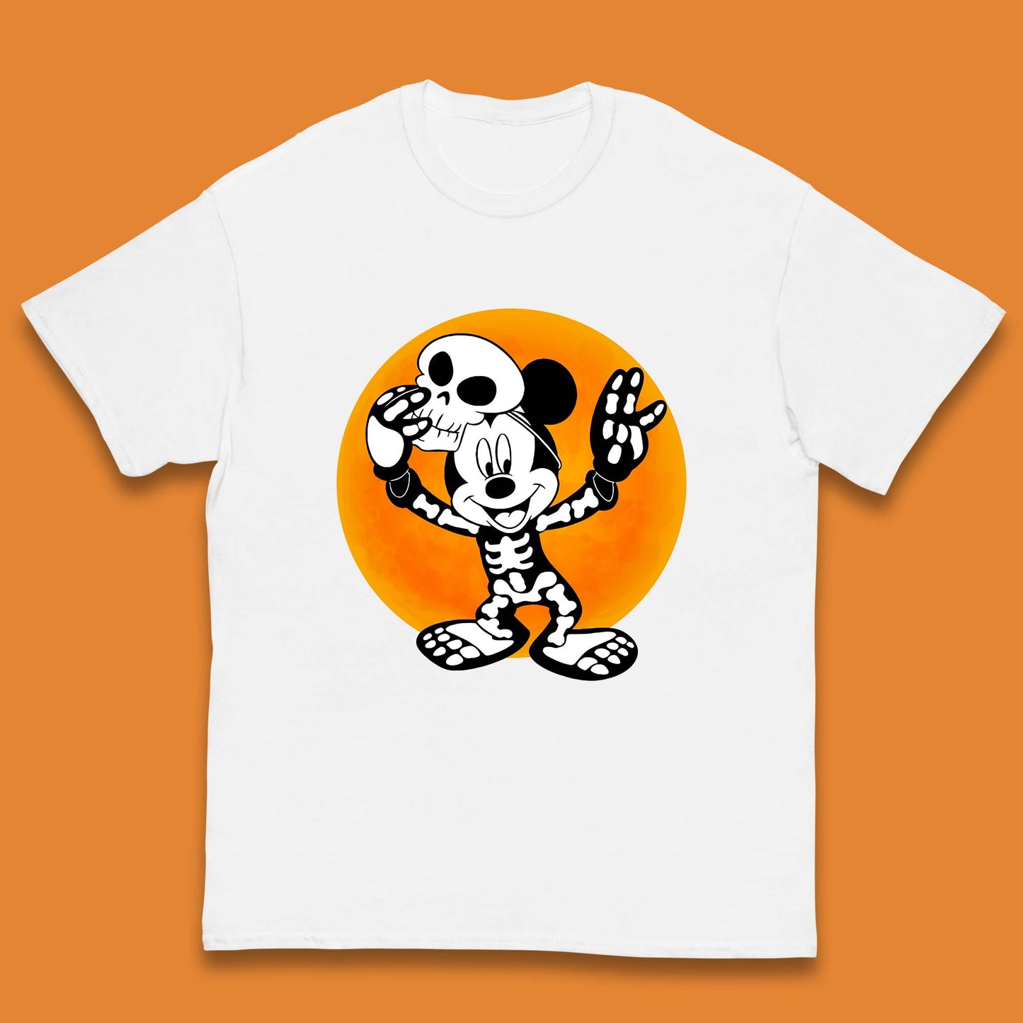 Disney Halloween Mickey Mouse Skelton Costume Disney World Horror Scary Disneyland Trip Kids T Shirt