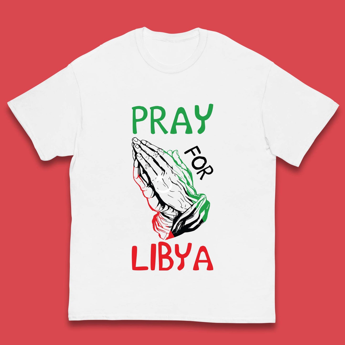 Pray For Libya Stand With Libya Help Libya Flood Solidarity Kids T Shirt