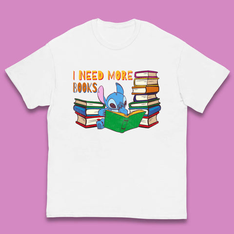 Stitch Reading A Book Kids T-Shirt