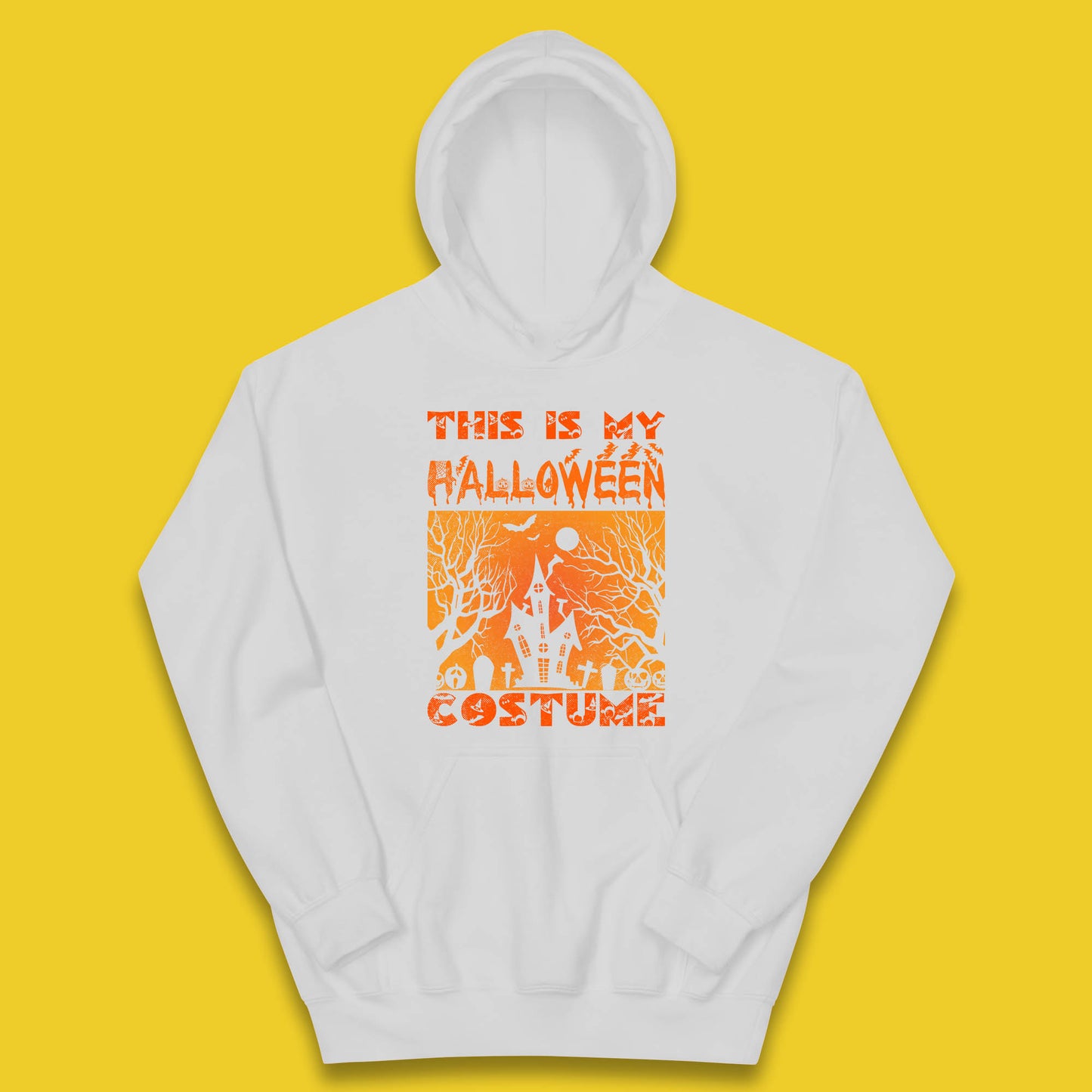 This Is My Halloween Costume Horror Scary Haunted House Spooky Season Kids Hoodie