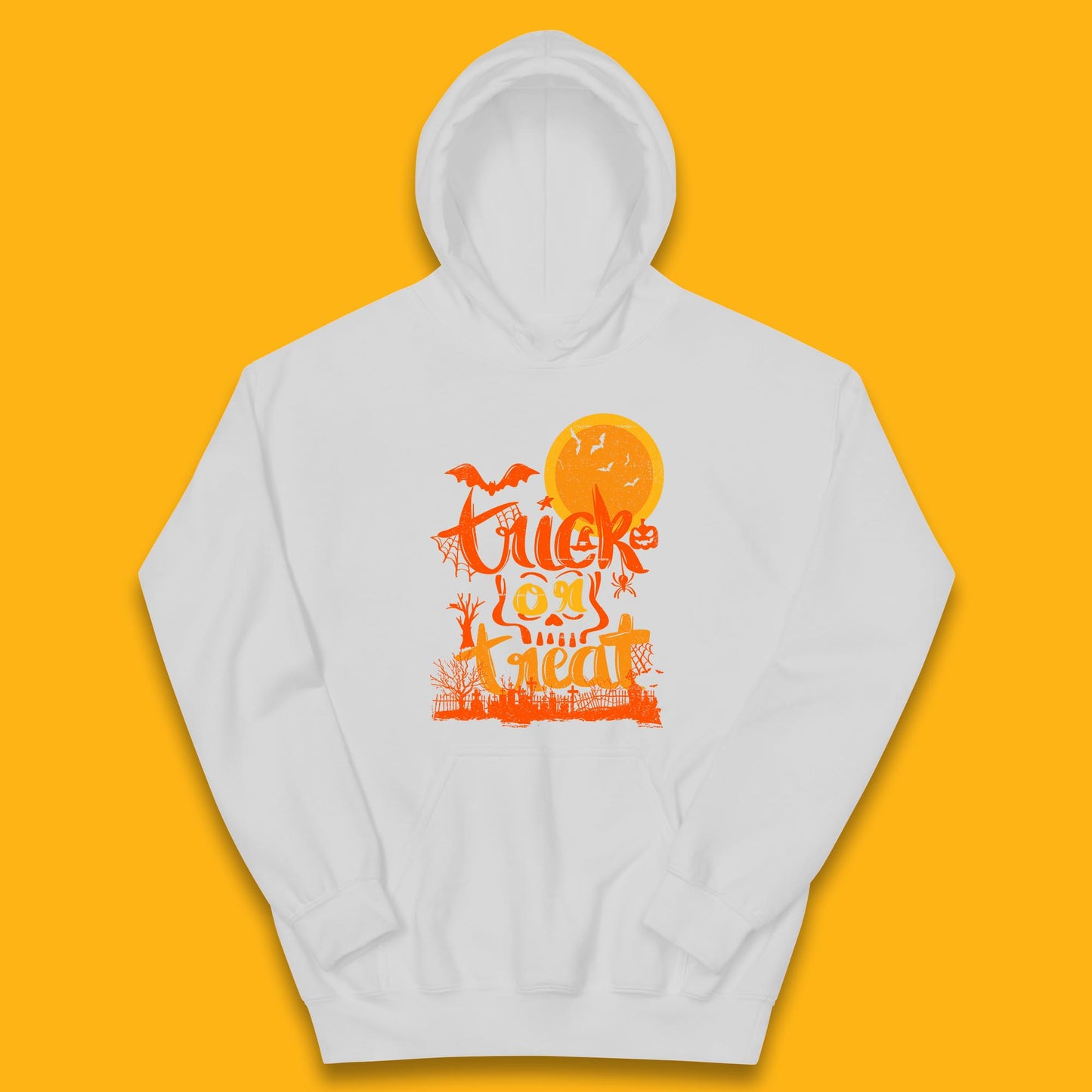 Trick Or Treat Happy Halloween Horror Scary Spooky Season Halloween Vibes Kids Hoodie