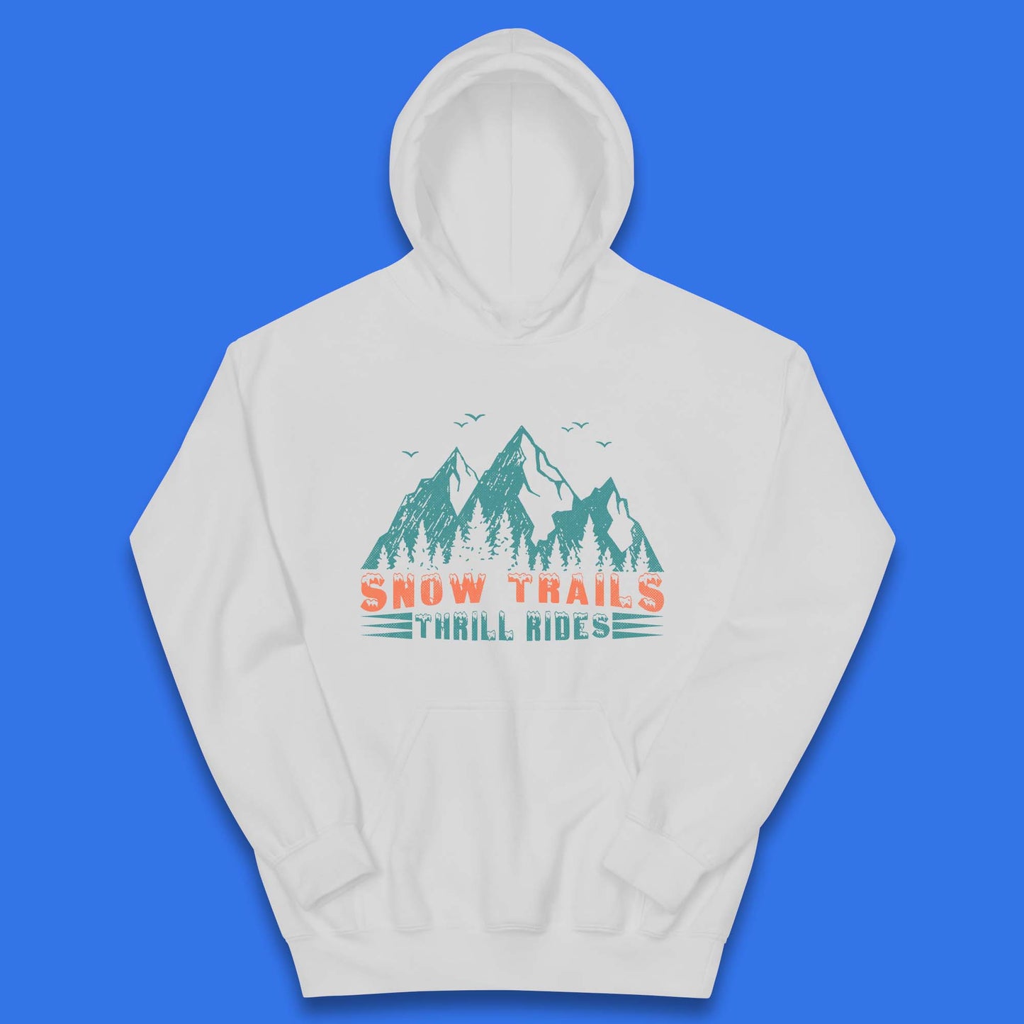 Snow Trail Thrill Rides Kids Hoodie