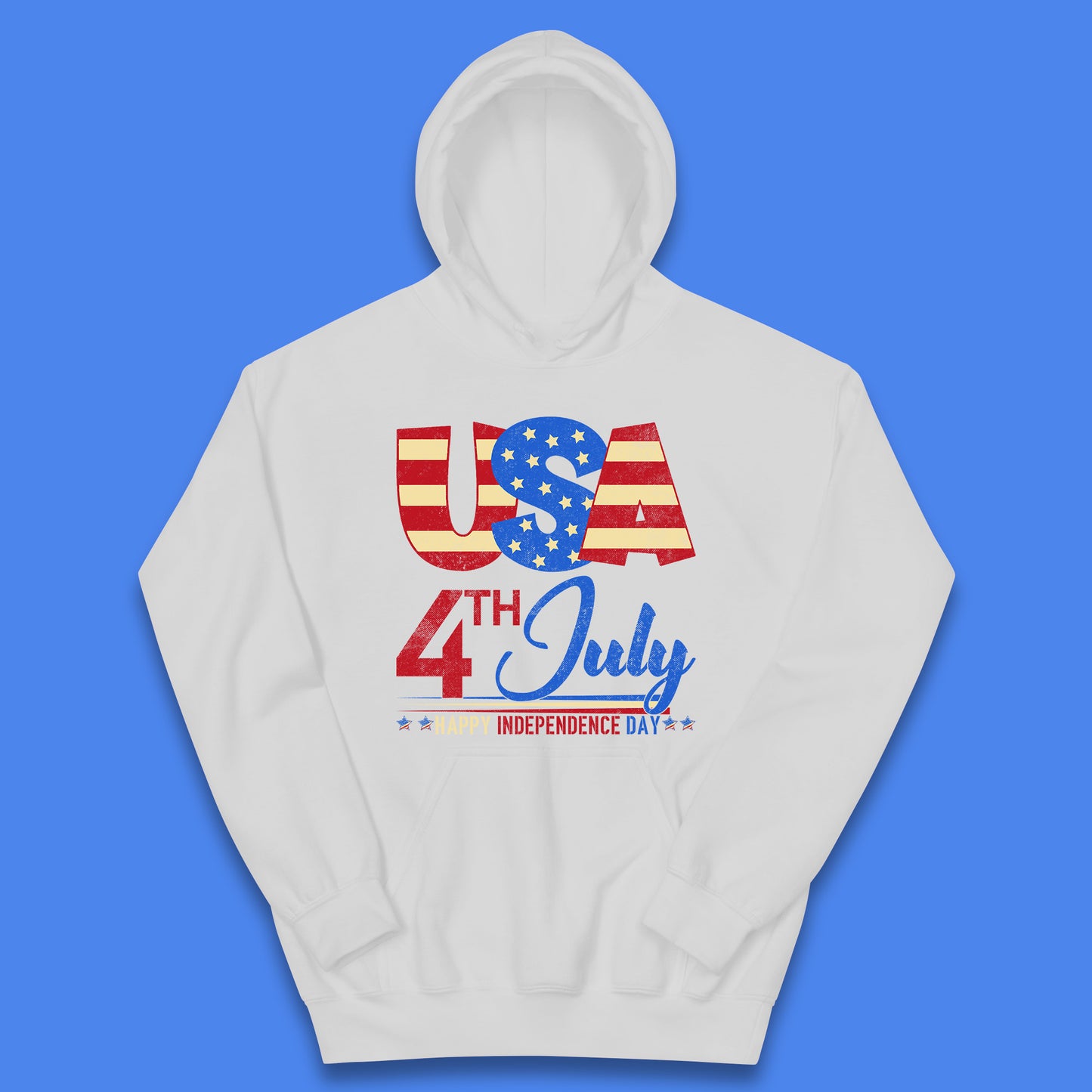 USA 4th July Happy Independence Day Celebration Patriotic Kids Hoodie
